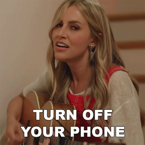 Turn Off Your Phone Catie Offerman GIF