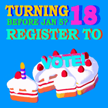 Turning 18 Register To Vote Cherry Birthday Cake