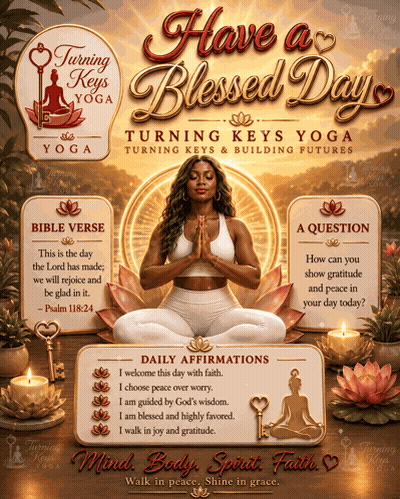 Turning Keys Yoga Advertisement Woman Meditating GIF