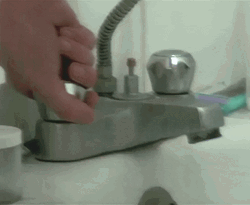 Turning On Water Faucet Fast Pouring GIF