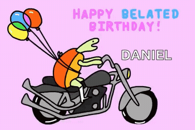 Turtle Riding Motorcycle With Balloons GIF