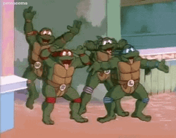 Turtle Tuesday Teenage Mutant Ninja Turtles Cheering GIF