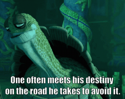 Turtle With Quote One Often Meets His Destiny On The Road He Takes To Avoid It GIF