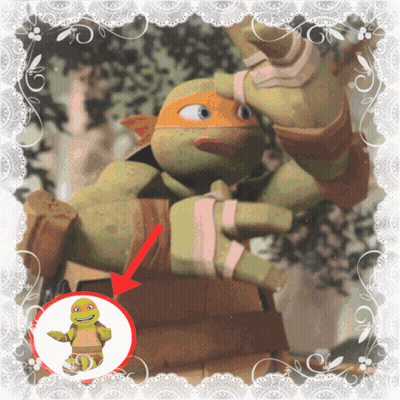 Turtle With Red Arrow GIF