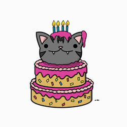 Tutimon Happy Birthday Cat Cake