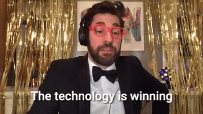 Tuxedo Man Headphones Glasses The Technology Is Winning GIF
