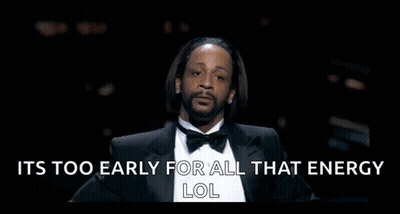 Tuxedo Man Too Early For All That Energy GIF