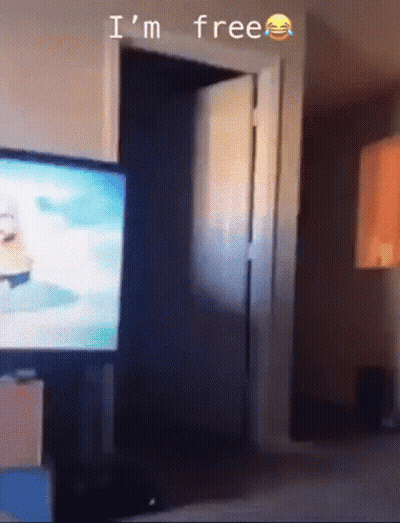TV in Front of Free Door