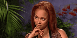 TV Personality Tyra Banks Eye Stare Down  GIF