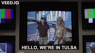 Tv Screen Says Hello We Are In Tulsa GIF