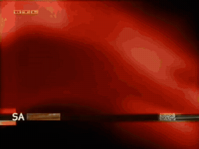 TV Screen Showing Feet On Briefcase With USA GIF