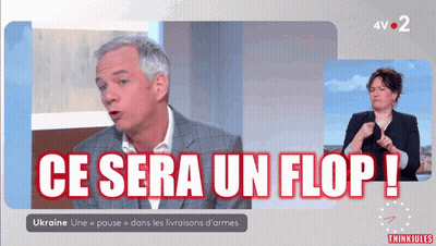 TV Screen Showing Man And Woman Ce Sera Un Flop GIF