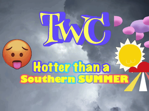 Twc Hotter Than A Southern Summer With A Smiley Face Sticking Its Tongue Out GIF