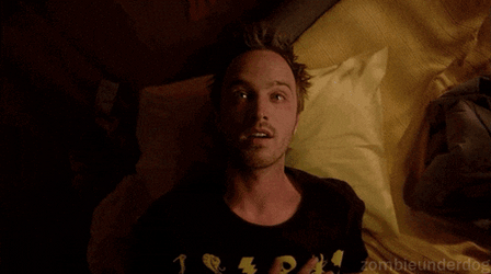 Tweaker Aaron Paul Floats On Bed GIF