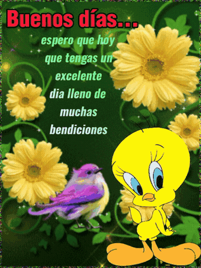 Tweety Bird Buenos Dias GIF