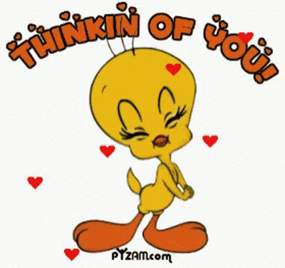 Tweety Cartoon Thinking Of You GIF