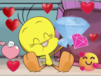 Tweety Holding Diamond GIF
