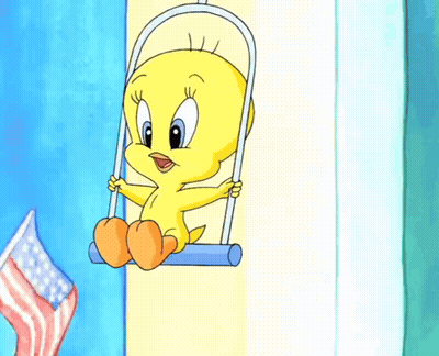 Tweety Sitting On Swing GIF