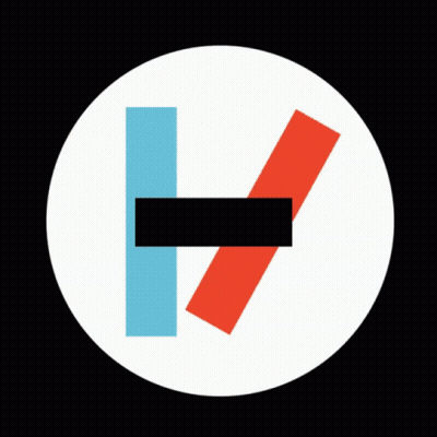 Twenty One Pilots Logo Red And Blue Stripe GIF