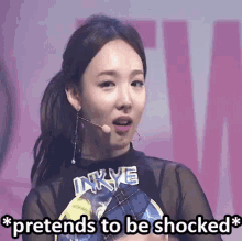 Twice Nayeon Cute Pretends To Be Shocked GIF