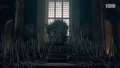Twig Throne In Dark Room With HBO GIF