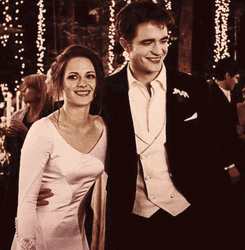 Twilight Couple Edward Cullen Bella Swan Waist Hug GIF