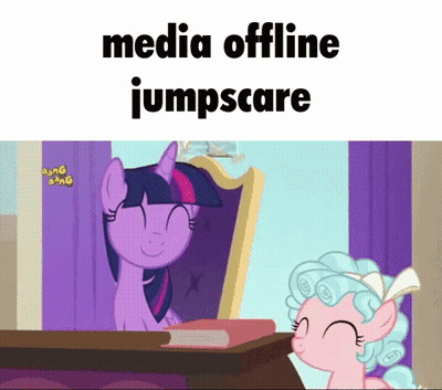 Twilight Sparkle and Pink Pony Media Offline Jumpscare