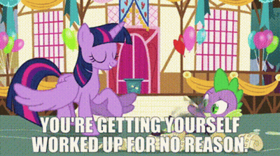 Twilight Sparkle And Spike Getting Worked Up GIF