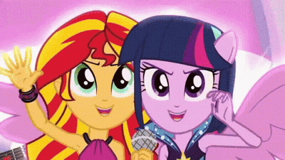 Twilight Sparkle And Sunset Shimmer My Little Pony Equestria Girls GIF