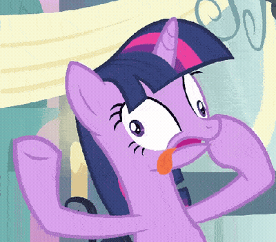 Twilight Sparkle From My Little Pony Holds Her Nose GIF