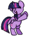 Twilight Sparkle From My Little Pony Is A Purple Pony With A Pink Mane And Tail . Sticker