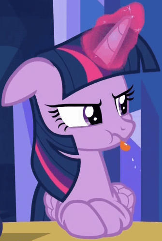 Twilight Sparkle From My Little Pony Is Eating Something GIF