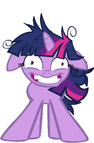Twilight Sparkle From My Little Pony Is Making A Silly Face Sticker