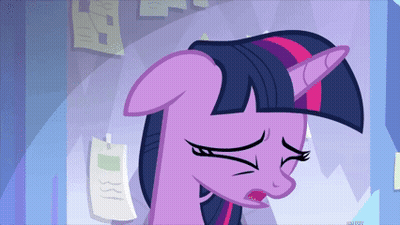 Twilight Sparkle From My Little Pony Looks Sad And Tired GIF