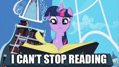 Twilight Sparkle From My Little Pony Reading A Book GIF