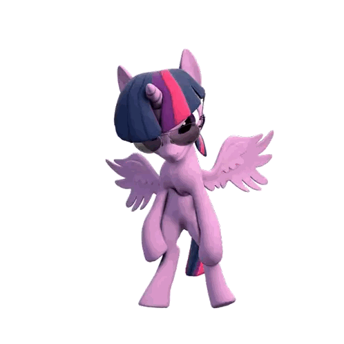 Twilight Sparkle My Little Pony Sunglasses Hat Sticker