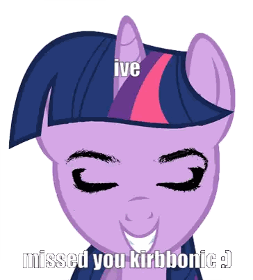 Twilight Sparkle Saying Missed You Kirbbonic Sticker
