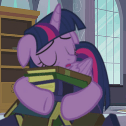 Twilight Sparkle Sleeping On Books GIF
