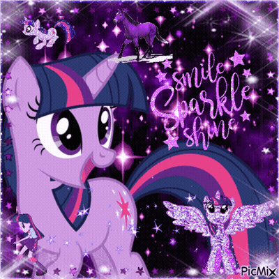 Twilight Sparkle Smile Sparkle Shine GIF