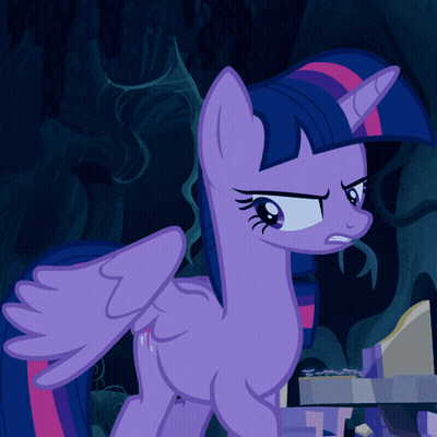 Twilight Sparkle Standing In A Dark Room GIF