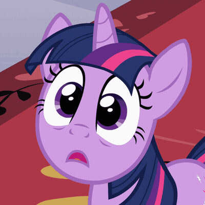 Twilight Sparkle Surprised With Mouth Open GIF