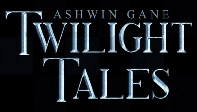 Twilight Tales By Ashwin Gane In Blue Letters GIF