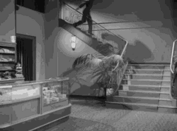 Twilight Zone Down The Stairs Mirror Bump GIF