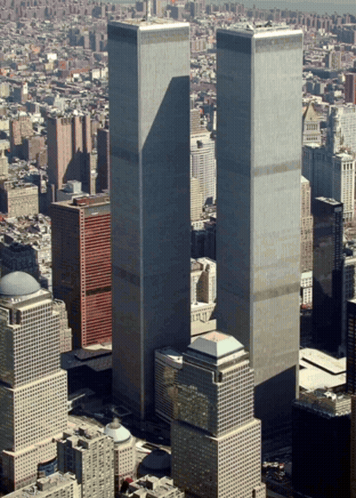 Twin Towers of World Trade Center From Above