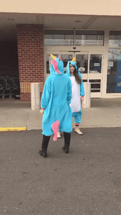 Twinning Halloween Costume GIF