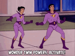 Twinning Wonder Twins Power Activated GIF