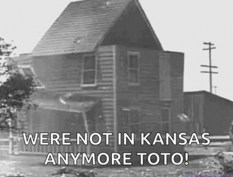 Twirling House Not In Kansas Hurricane Meme GIF