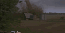 Twister Touchdown Chasing Truck Movie Scene GIF