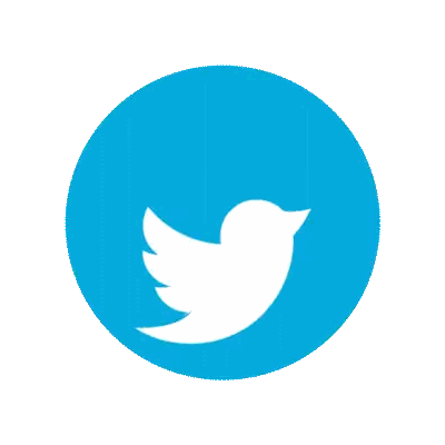 Twitter Logo In Blue Circle Sticker