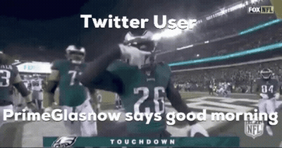 Twitter User Primeglasnow Says Good Morning On Football Field GIF